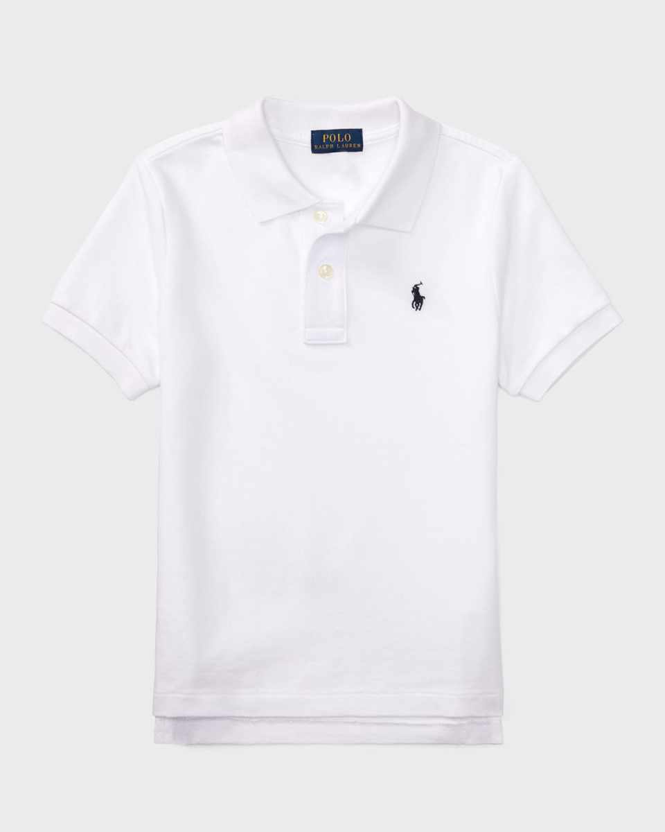 Short-Sleeve Logo Embroidery Polo Shirt, Size 2-7